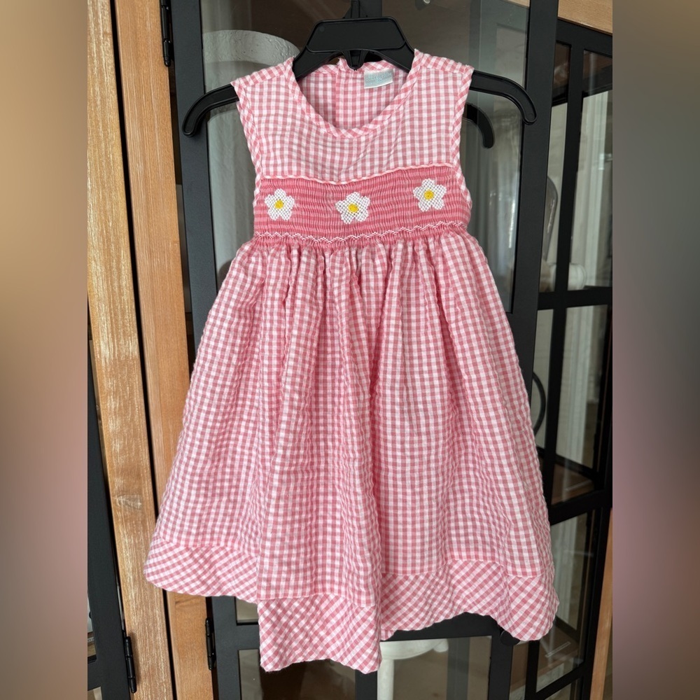 NWT Edgehill Collection smocked dress toddler baby girl bloomers daisy bow